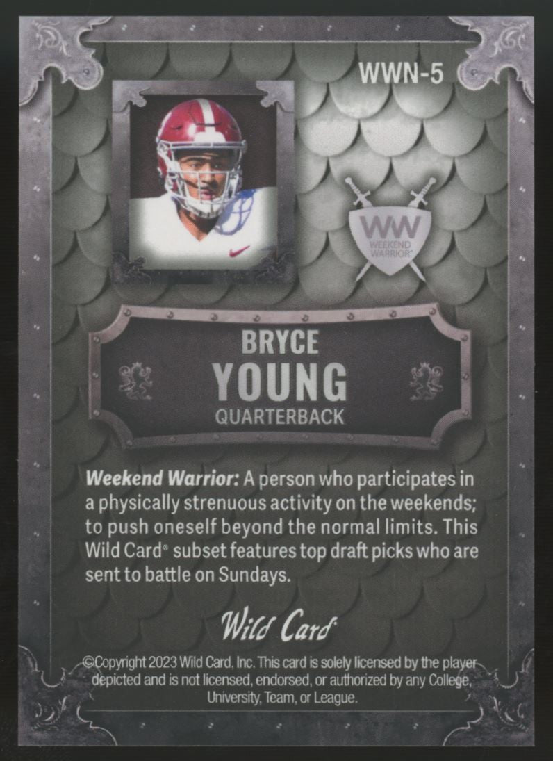 2023 Wild Card The National NSCC Bryce Young RC 1/1 #WWN-5
