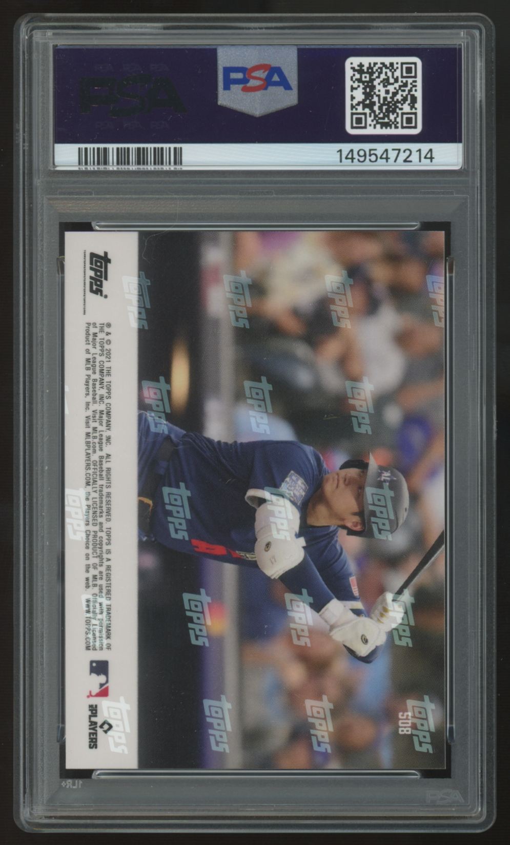 2021 Topps Now Shohei Ohtani All-Star Hitter/Pitcher #508 PSA 10