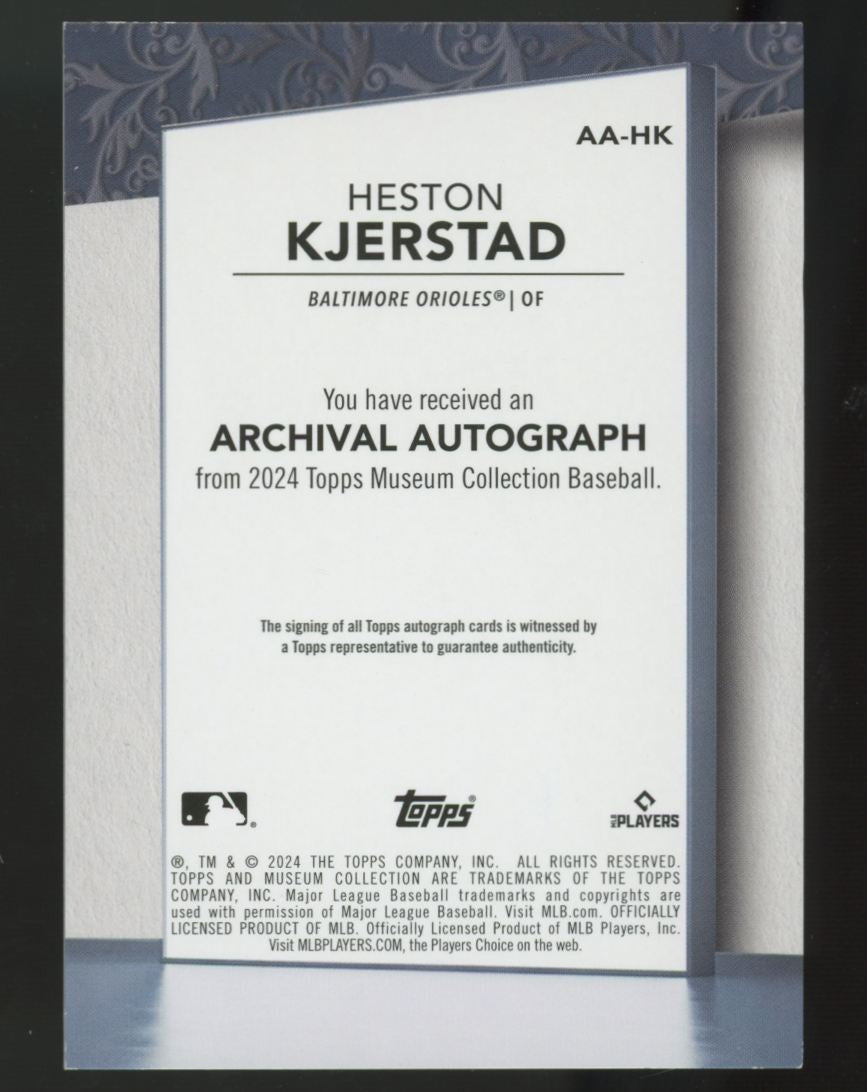 2024 Topps Museum Collection Heston Kjerstad RC Archival Auto /299 #AA-HK