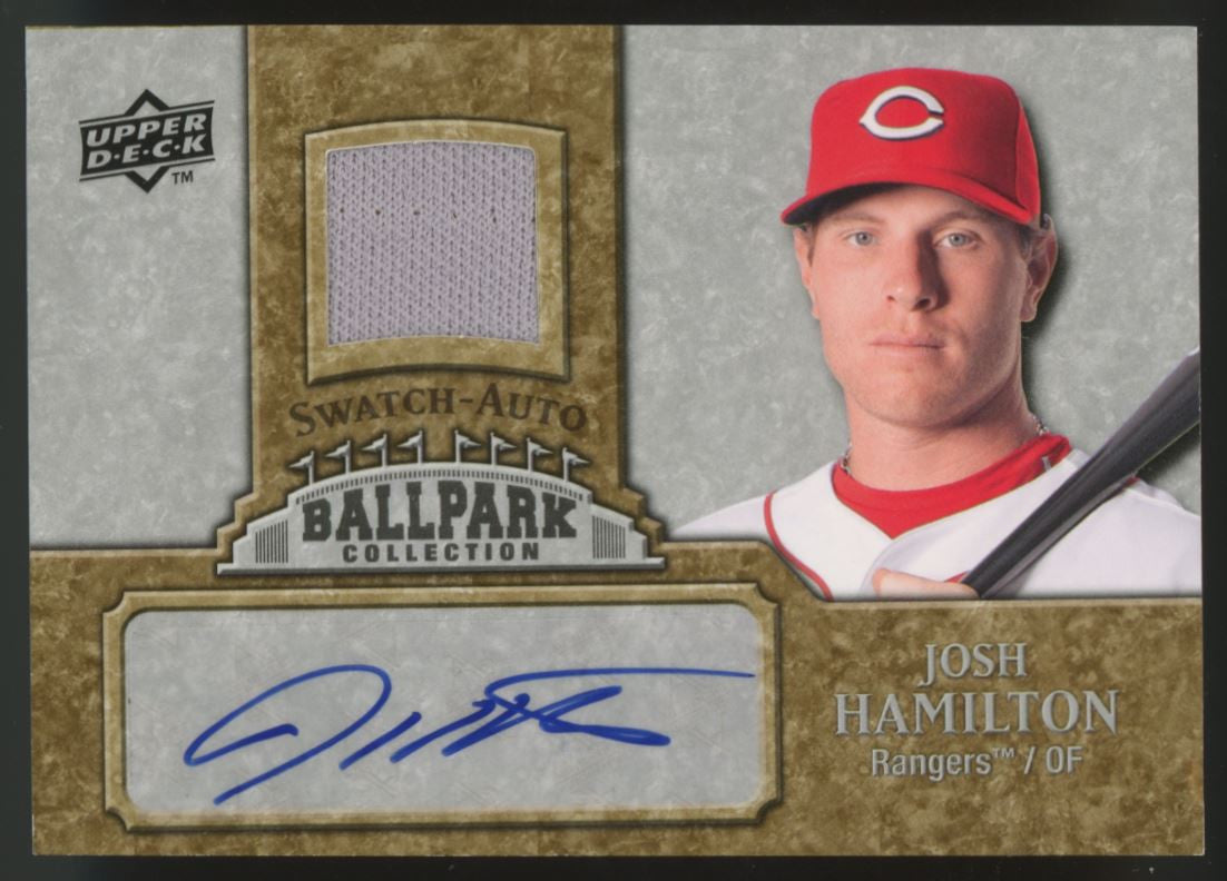 2009 Ballpark Collection Josh Hamilton Patch Auto #JA-JO