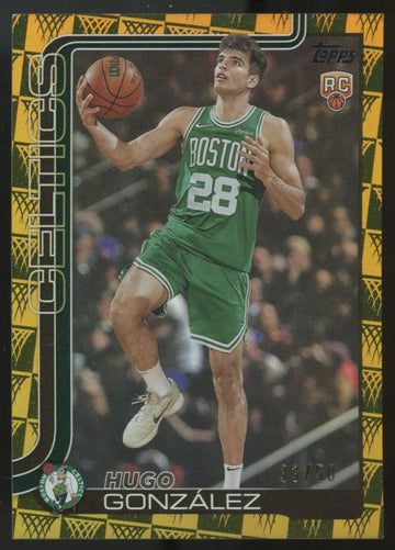 2025-26 Topps Flagship Hugo Gonzalez RC Tip Off Gold Foilboard /50 #228