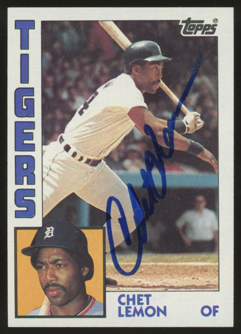 1984 Topps Chet Lemon #611 Signed Autographed Card JSA