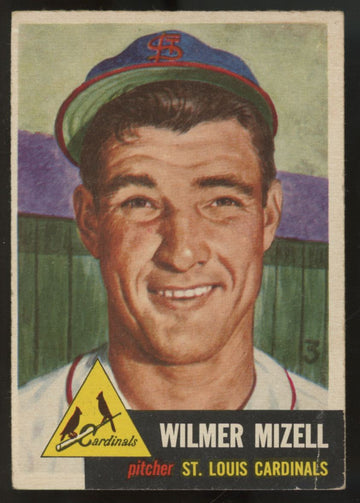 1953 Topps Wilmer Mizell #128 VG "A"