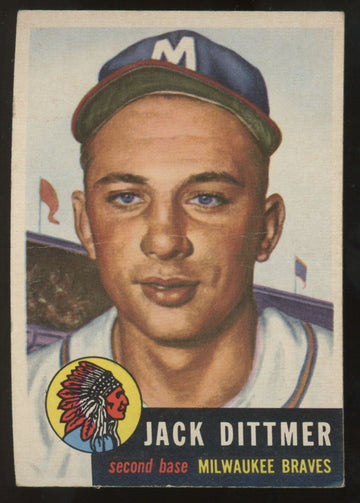 1953 Topps Jack Dittmer #212 EX "A"