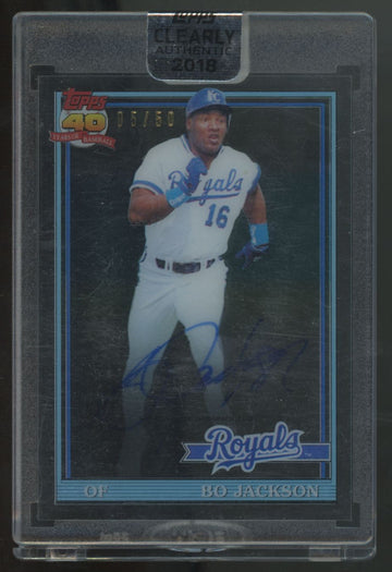 2018 Topps Clearly Authentic Bo Jackson Reprint Auto /50 #CAR-BJ