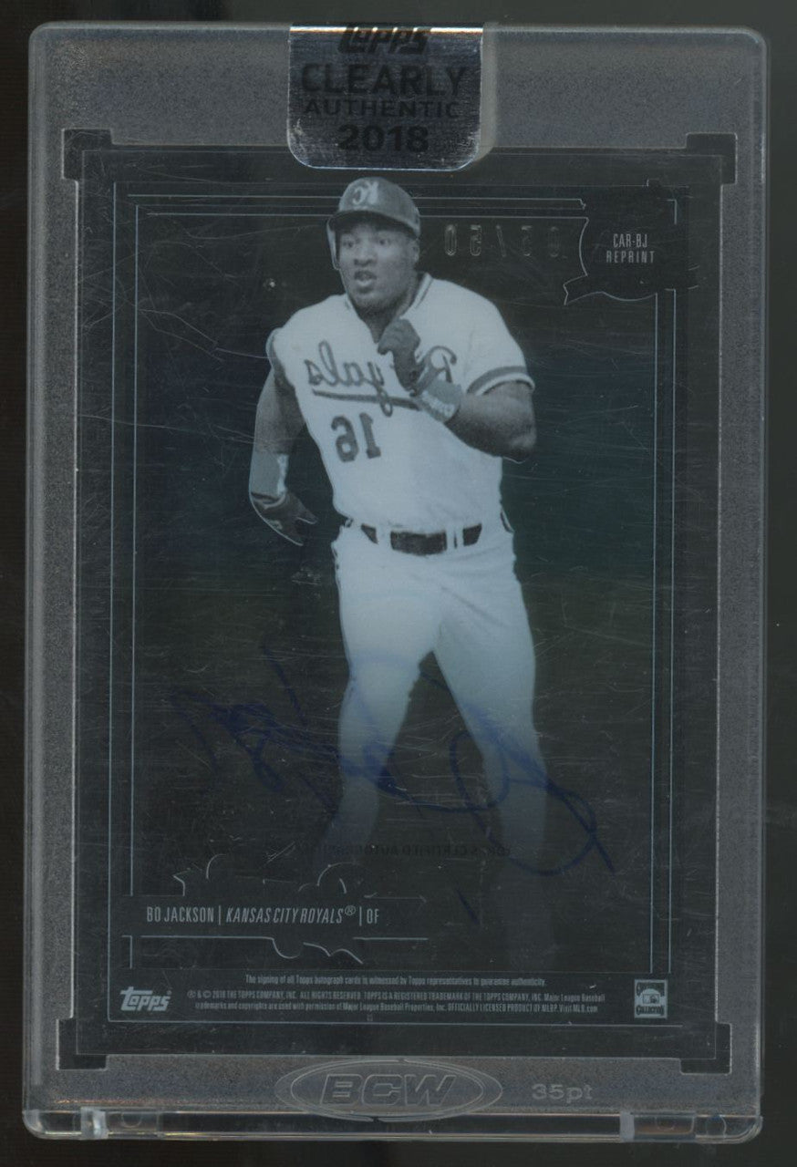 2018 Topps Clearly Authentic Bo Jackson Reprint Auto /50 #CAR-BJ