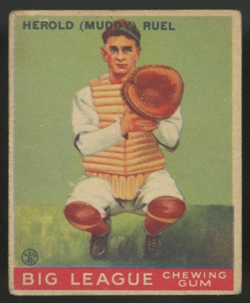1933 Goudey Herold "Muddy" Ruel #18 G/VG