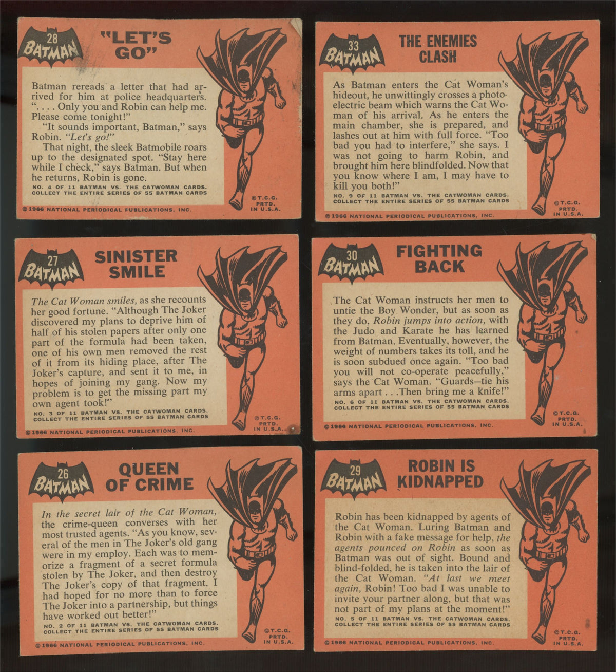 1966 Topps Batman (Lot Of 31) No Duplicates G-VG/EX