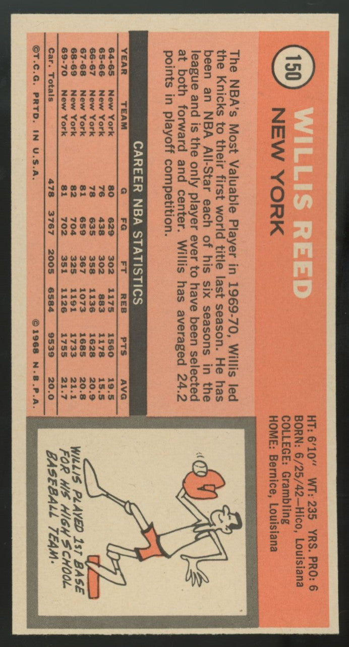 1970-71 Topps Willis Reed #150 EX/MT "A"