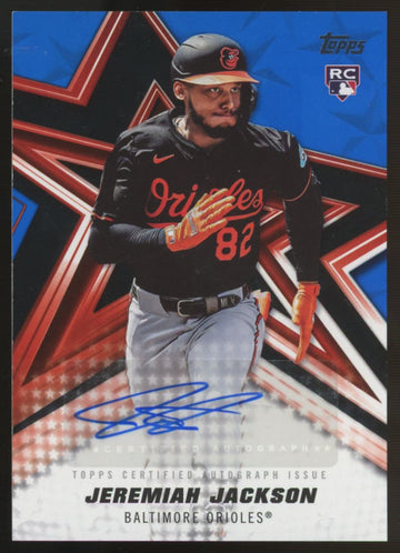 2026 Topps Series One Jeremiah Jackson RC Baseball Stars Blue Auto /150 #BSA-JJA