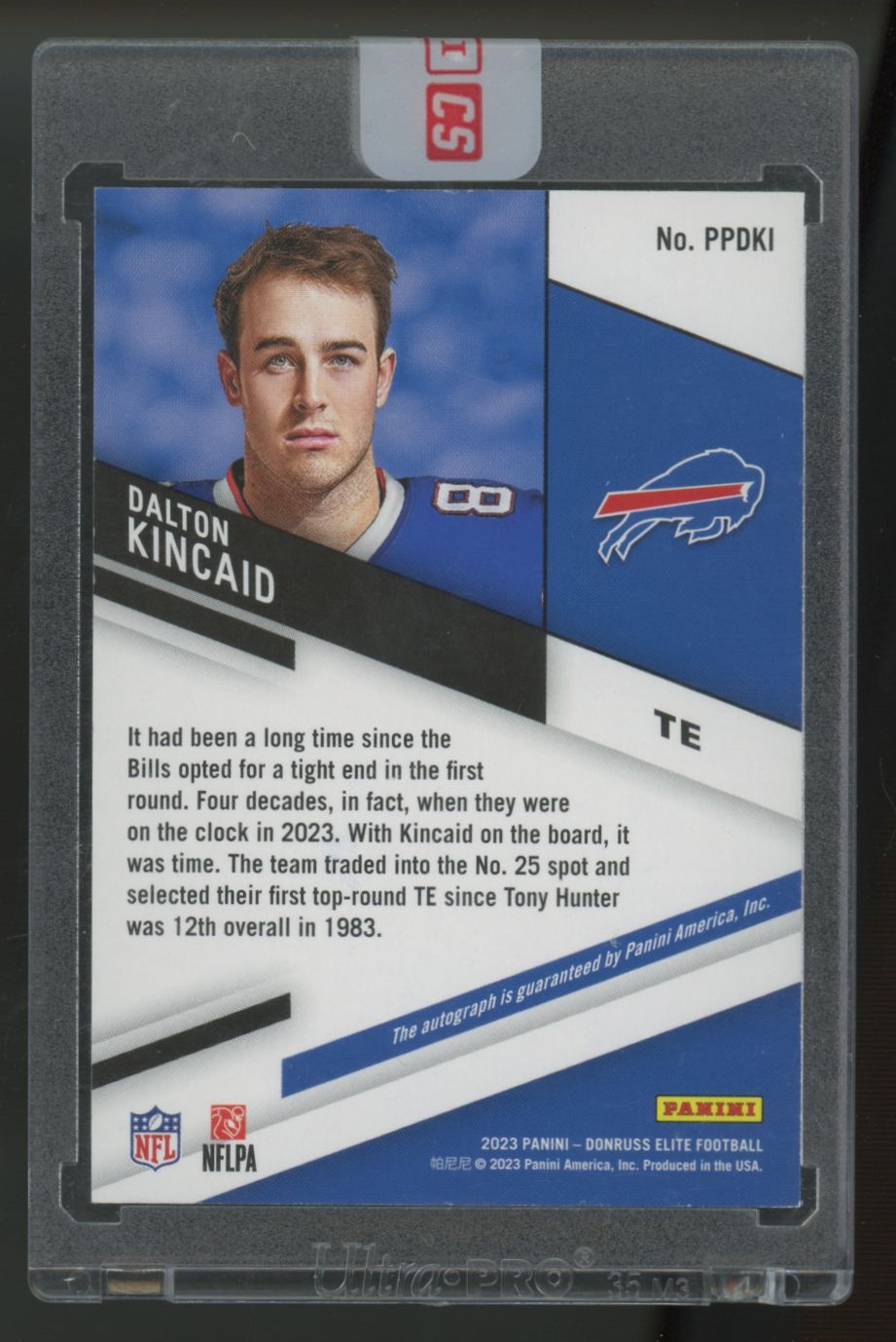 2023 Donruss Elite Dalton Kincaid RC Pen Pal Blue Ink Auto #PPDKI