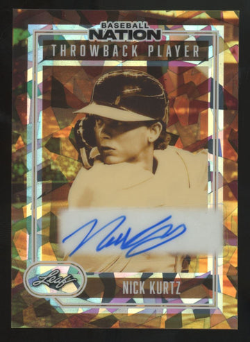 2026 Leaf Baseball Nation Nick Kurtz Throwback Player Auto /25 #TA-NK1