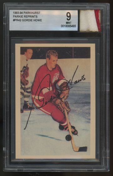 1993-94 Parkhurst Parkie Reprint Gordie Howe Patch BGS 9 Jersey Fusion Authentic