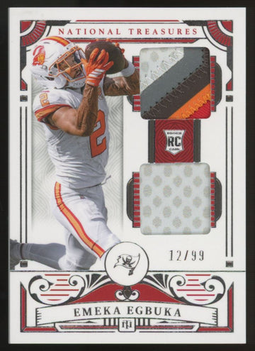 2025 National Treasures Emeka Egbuka RC Dual Patch /99 #3
