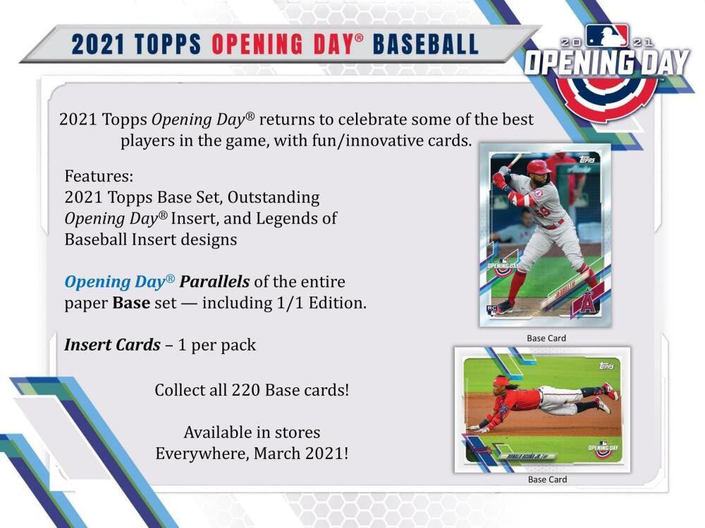 2021 Topps Opening Day Baseball Hobby Box