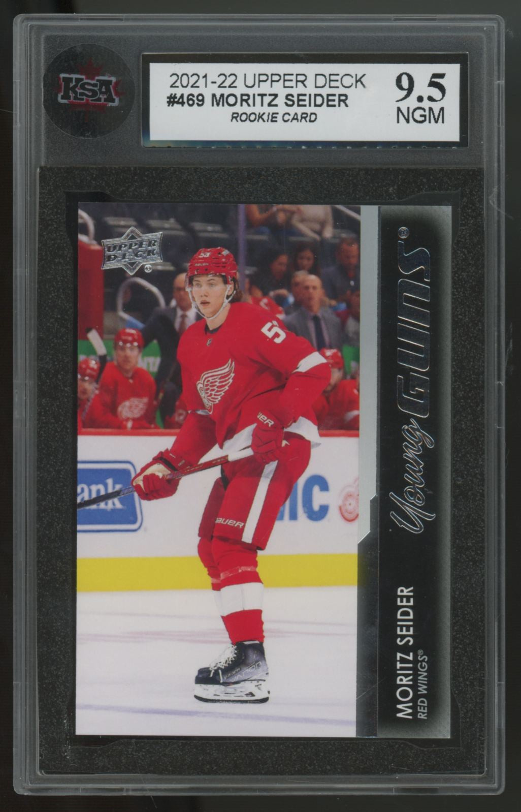 2021-22 Upper Deck Moritz Seider RC Young Guns #469 KSA 9.5