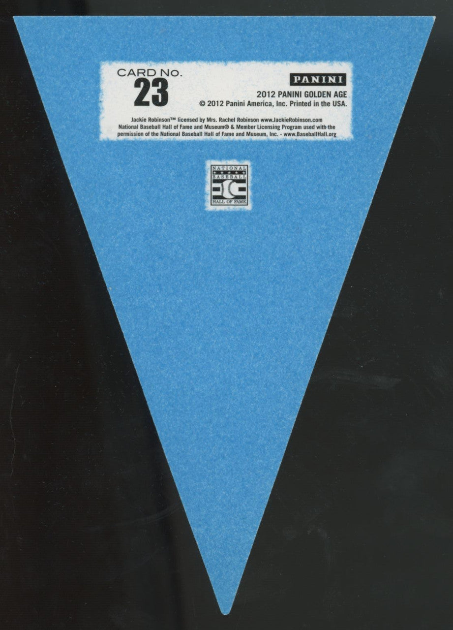 2012 Panini Golden Age Jackie Robinson Blue Ferguson Bakery Pennant #23