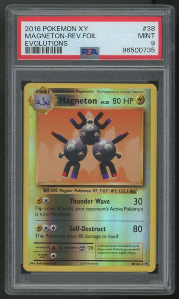 2016 Pokemon Magneton Evolutions Reverse Holo #38 PSA 9