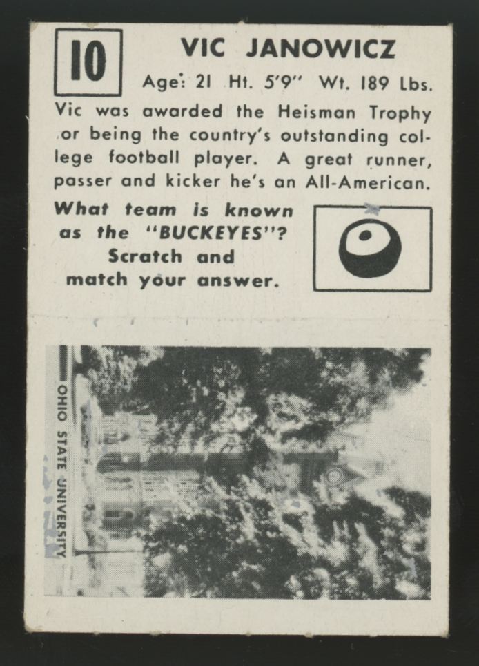 1951 Topps Magic Vic Janowicz RC #50 EX