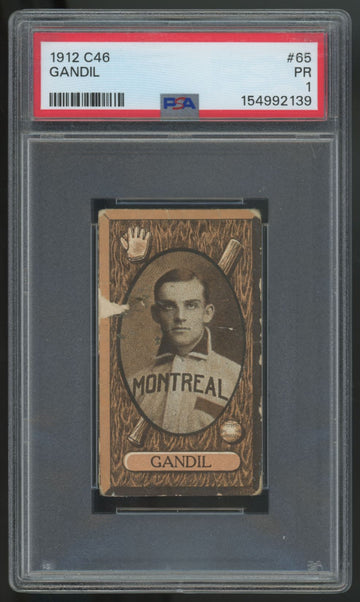 1912 C46 "Chick" Gandil #65 PSA 1