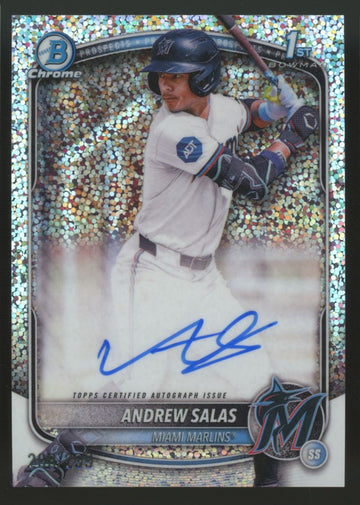 2025 Bowman Chrome Andrew Salas 1st Speckle Refractor Auto /299 #CPA-AS