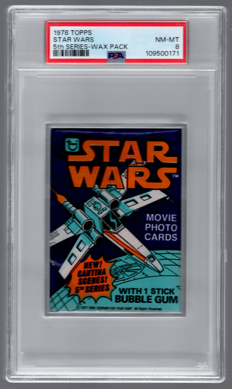 1978 Topps Star Wars Series 5 Sealed Wax Pack PSA 8