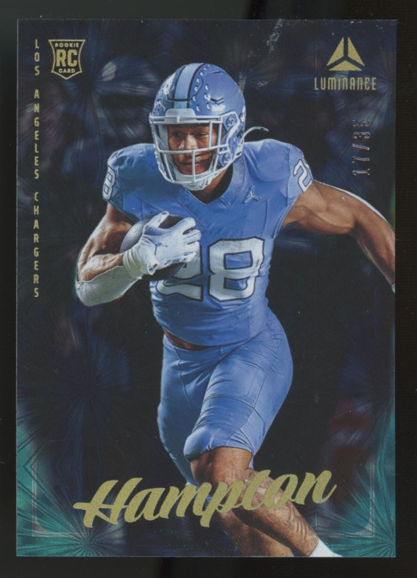 2025 Panini Luminance Omarion Hampton RC Teal /35 #111