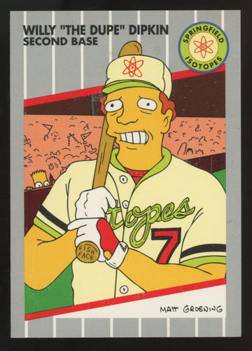1994 Skybox Simpsons Series Two Willy "The Dupe" Dipkin "Fish Face" Promo #B1