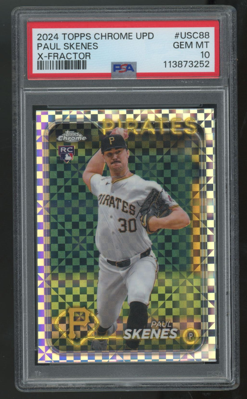 2024 Topps Chrome Update Paul Skenes RC X-Fractor #USC88 PSA 10