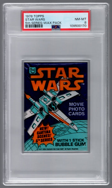 1978 Topps Star Wars Series 5 Sealed Wax Pack PSA 8 (A)