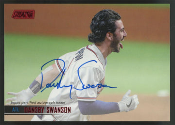 2021 Topps Stadium Club Dansby Swanson Red Foil Auto /50 #SCBA-DSW