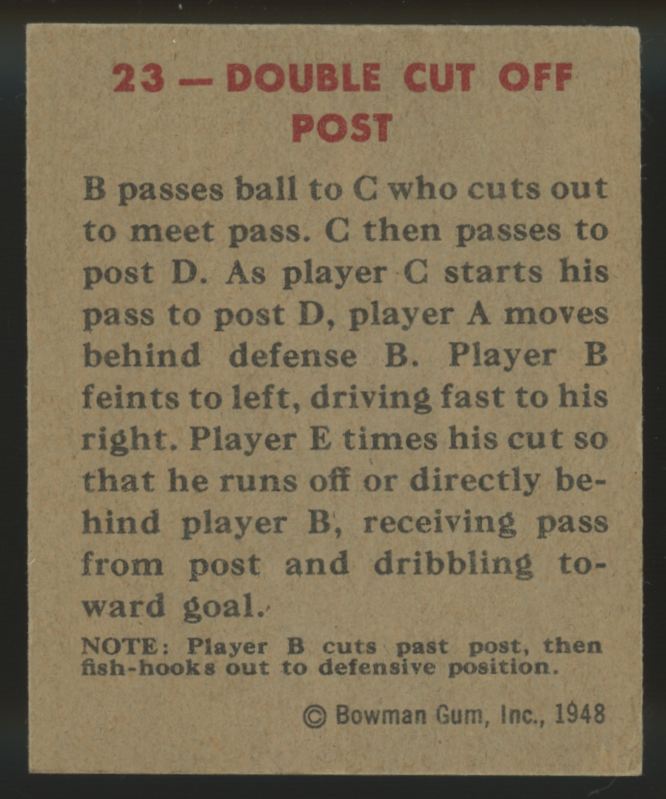 1948 Bowman Double Cut Off Post #23 EX