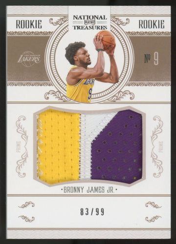 2024/25 National Treasures Bronny James Jr. RC Playoff Patch /99 #162