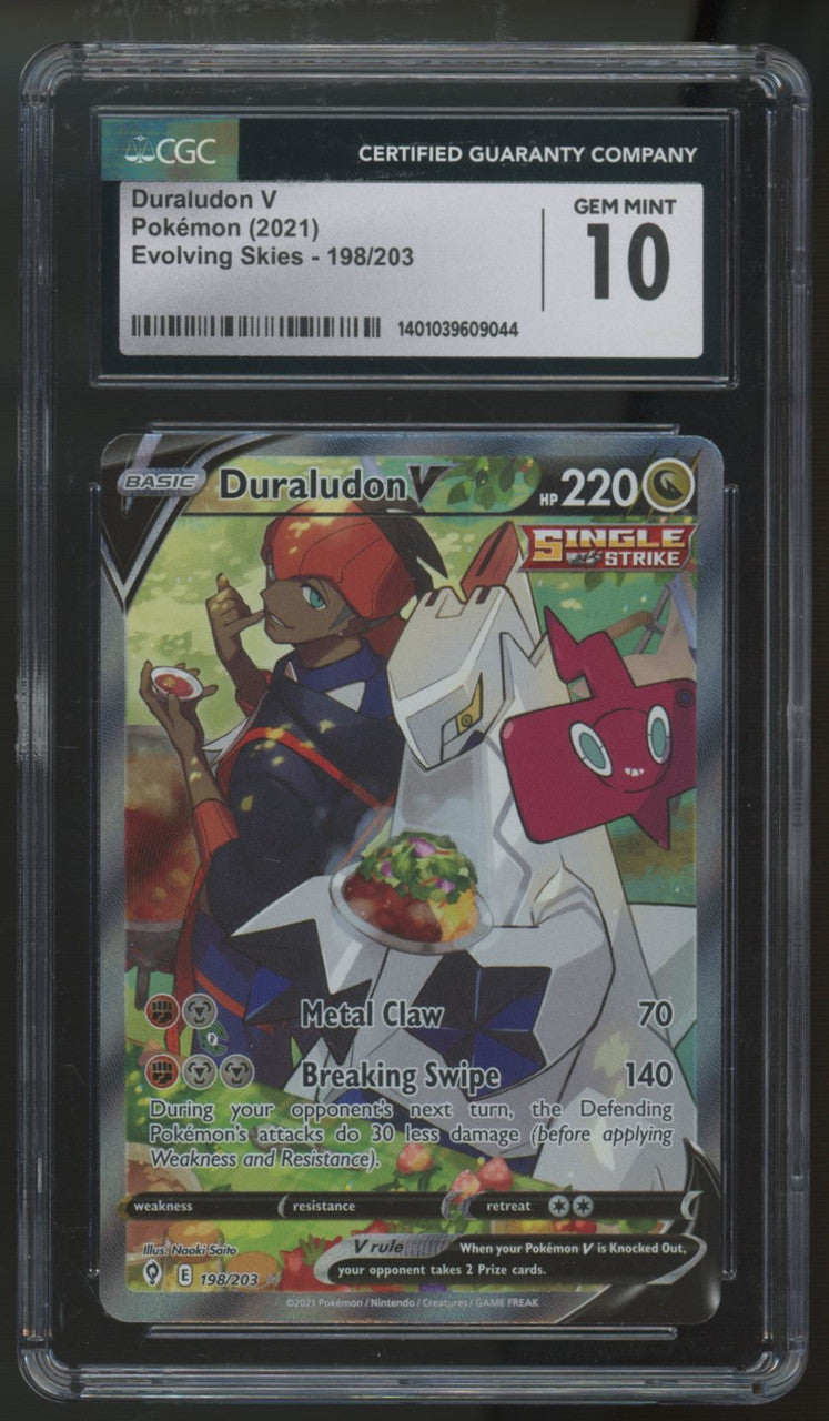 2021 Pokemon Duraludon V Evolving Skies Full Art #198 CGC 10