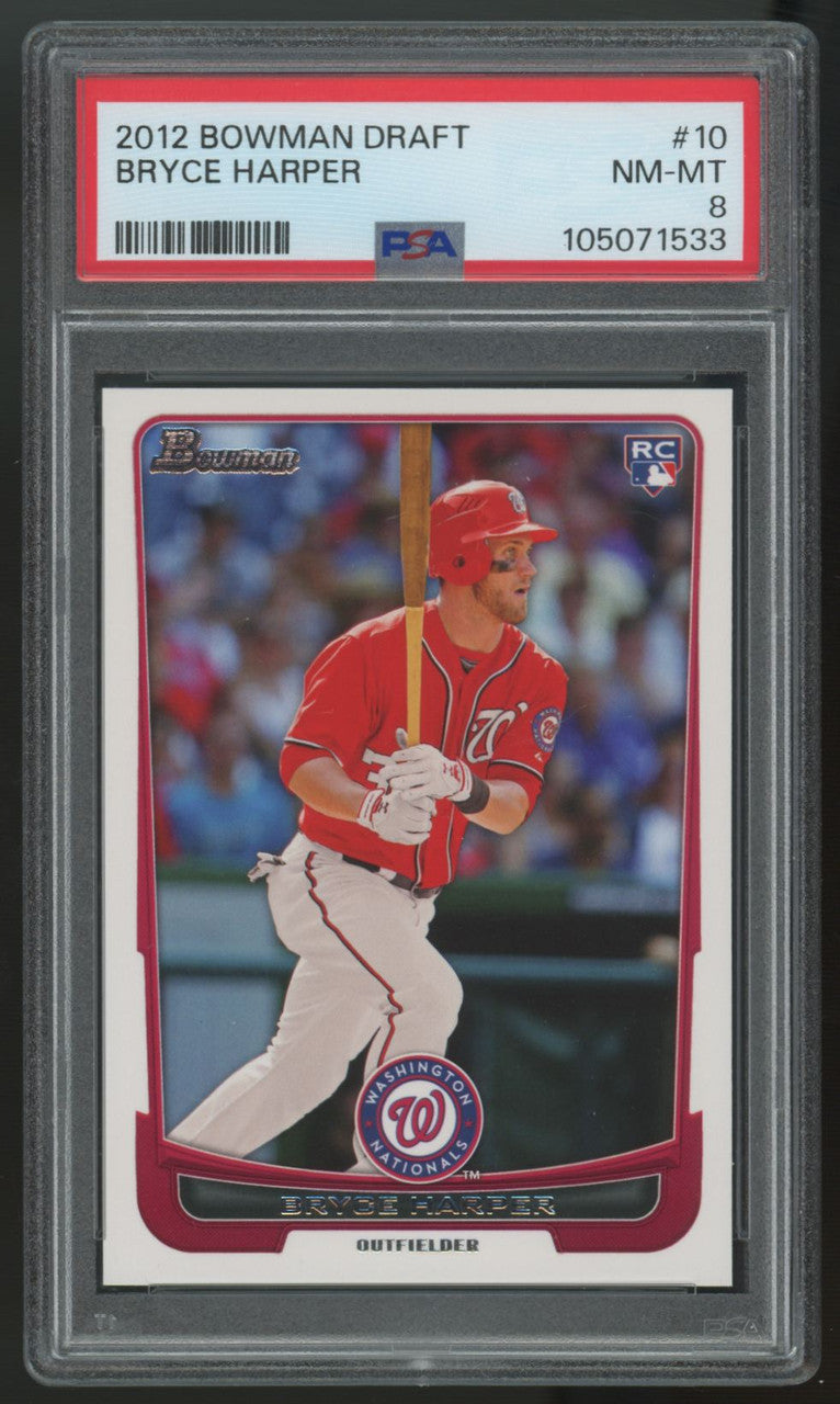 2012 Bowman Draft Bryce Harper RC #10 PSA 8