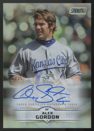 2025 Topps Stadium Club Alex Gordon Rainbow Foil Auto /25 #SCBA-AGO