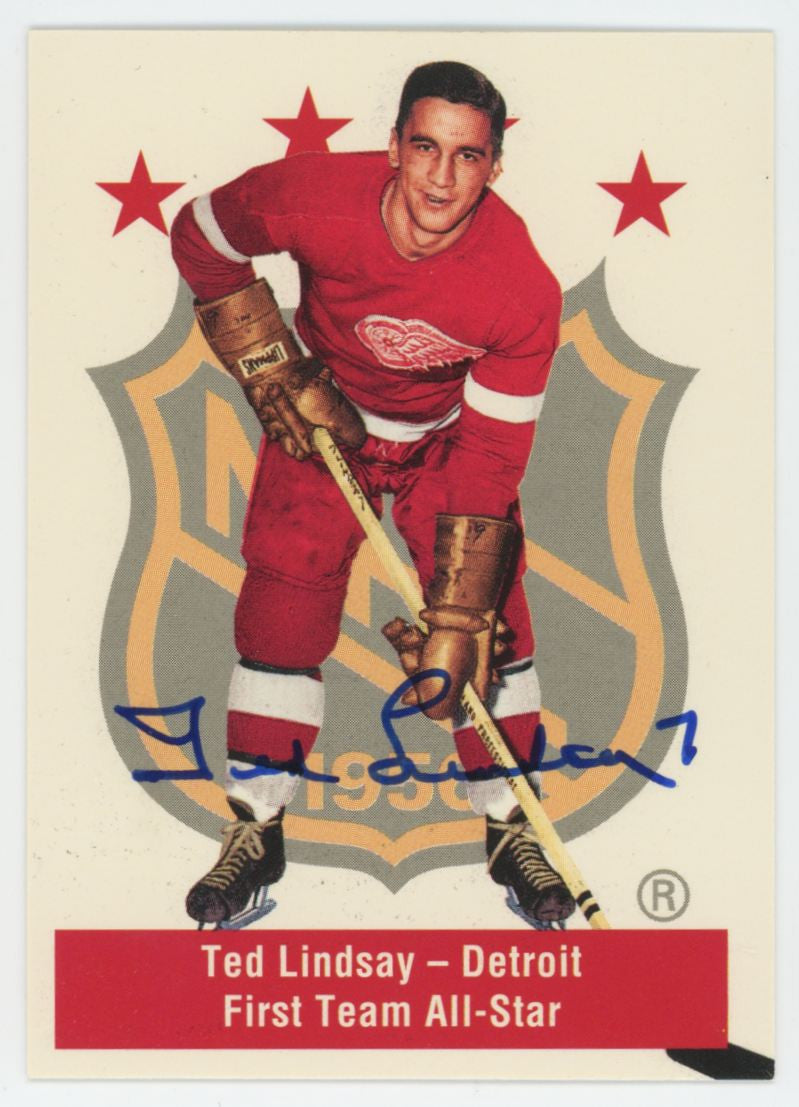 1994-95 Parkhurst Ted Lindsay '56 Reprint Signed Auto #140