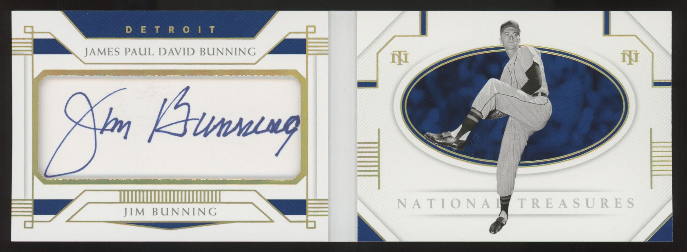 2021 Panini National Treasures Jim Bunning Cut Auto /15 #CSB-JB