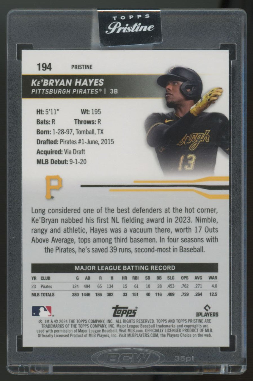 2024 Topps Pristine Ke'Bryan Hayes Pink /15 #194