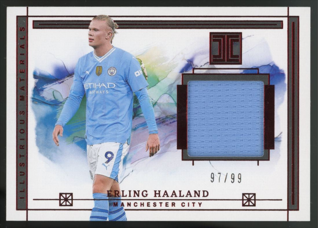 2023-24 Impeccable Premier League Erling Haaland Illustrious Materials Ruby /99 #IL-EH