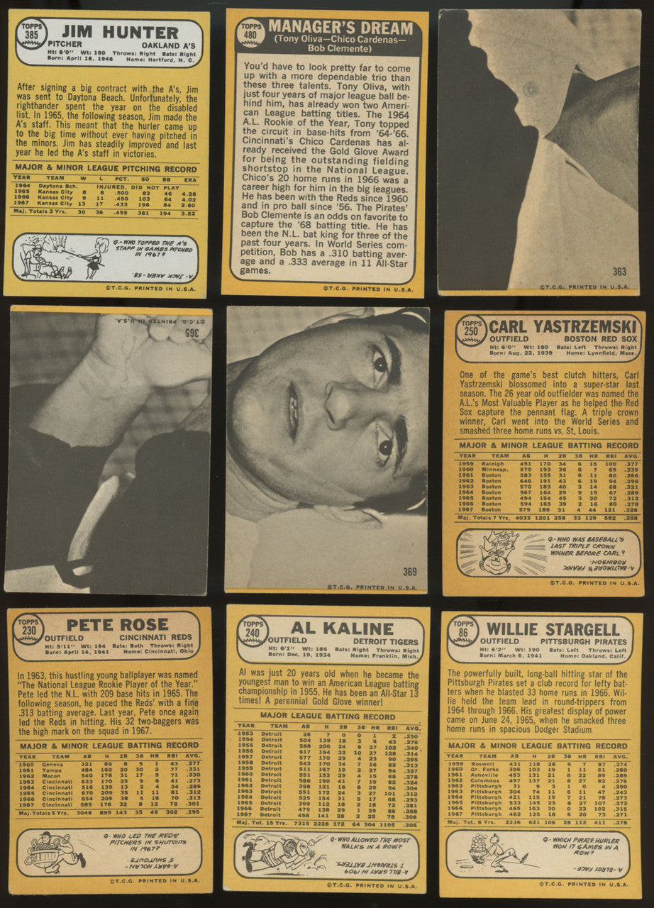 1968 Topps Baseball Complete Set (598) VG-EX Overall Ryan Bench RC
