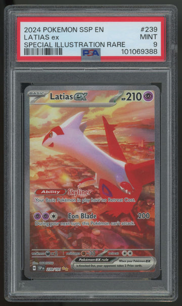 2024 Pokemon Latias ex Surging Sparks Special Illustration Rare #239 PSA 9
