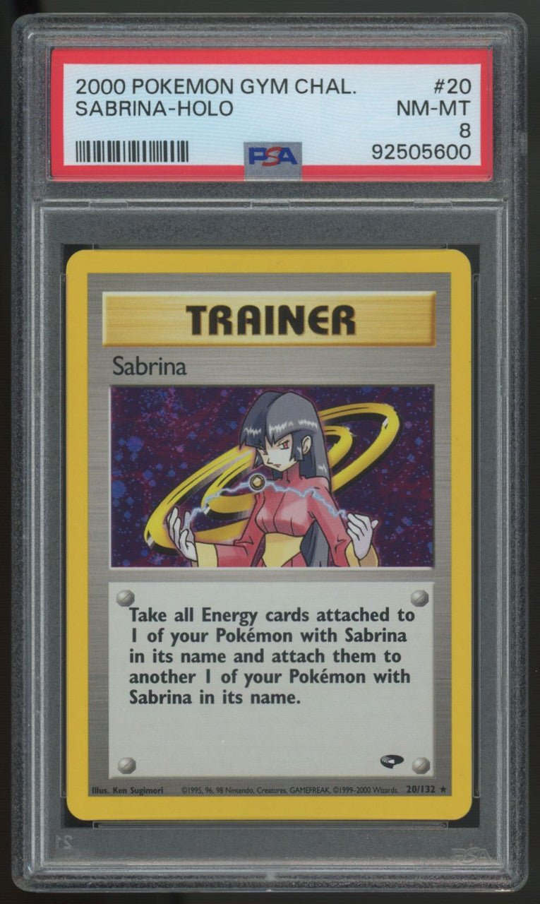 2000 Pokemon Sabrina Gym Challenge Holo #20 PSA 8