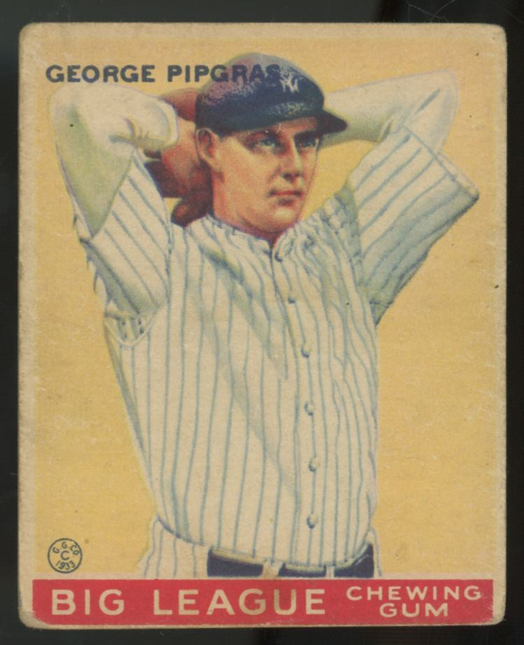 1933 Goudey George Pipgras #12 G/VG