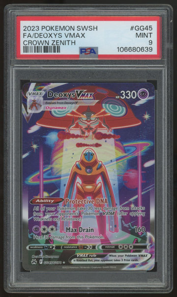 2023 Pokemon Deoxys VMax Crown Zenith Full Art #GG45 PSA 9 (B)
