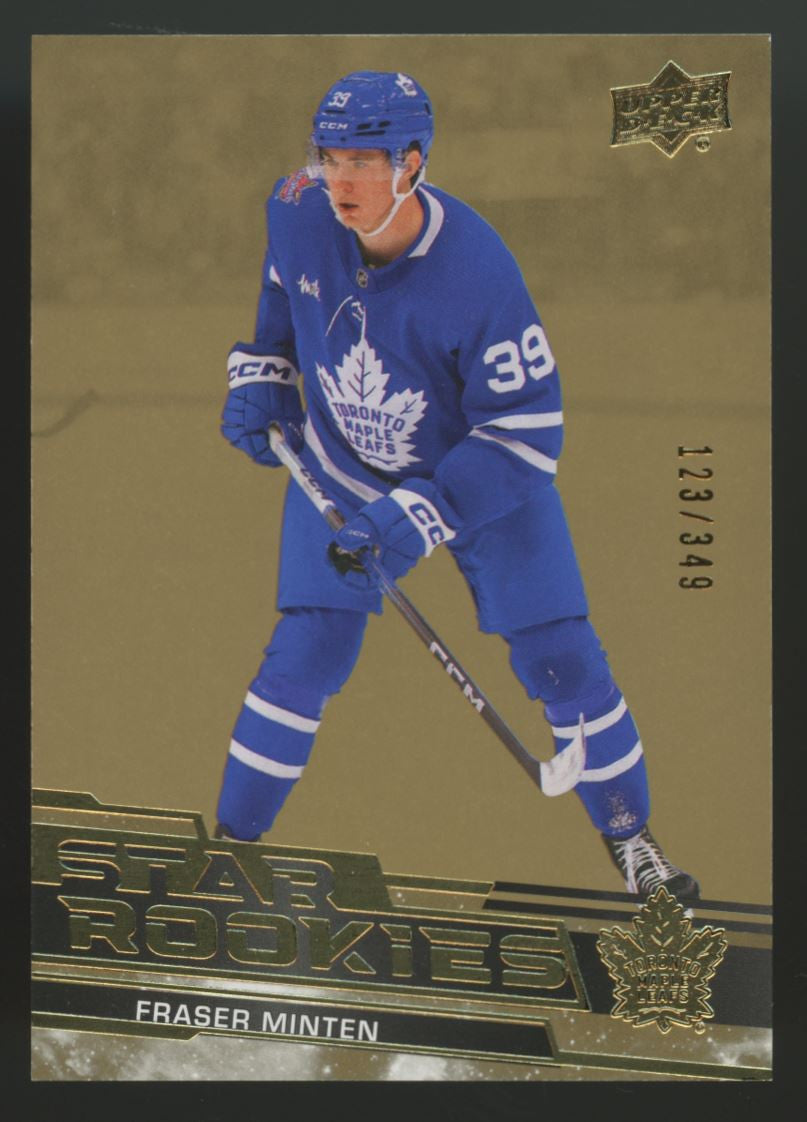 2023/24 Upper Deck Star Rookies Fraser Minten RC Gold Parallel /349 #23