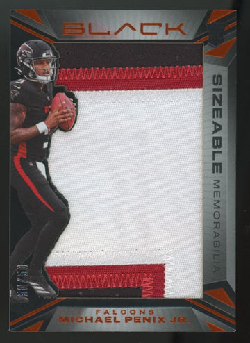 2024 Panini Black Michael Penix Jr. RC Citrine Sizeable Patch /50 #SR-MPJ