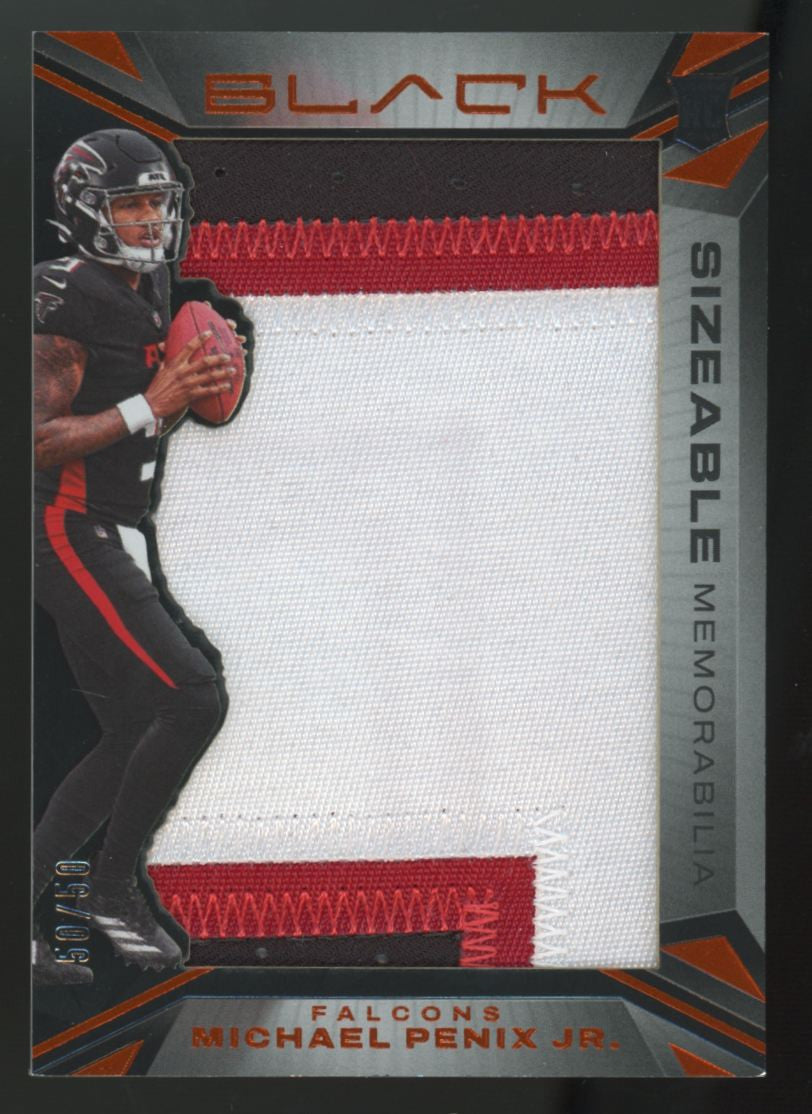 2024 Panini Black Michael Penix Jr. RC Citrine Sizeable Patch /50 #SR-MPJ