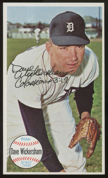 1964 Topps Giants Dave Wickersham Signed Inscribed Autographed #35 JSA Authentic