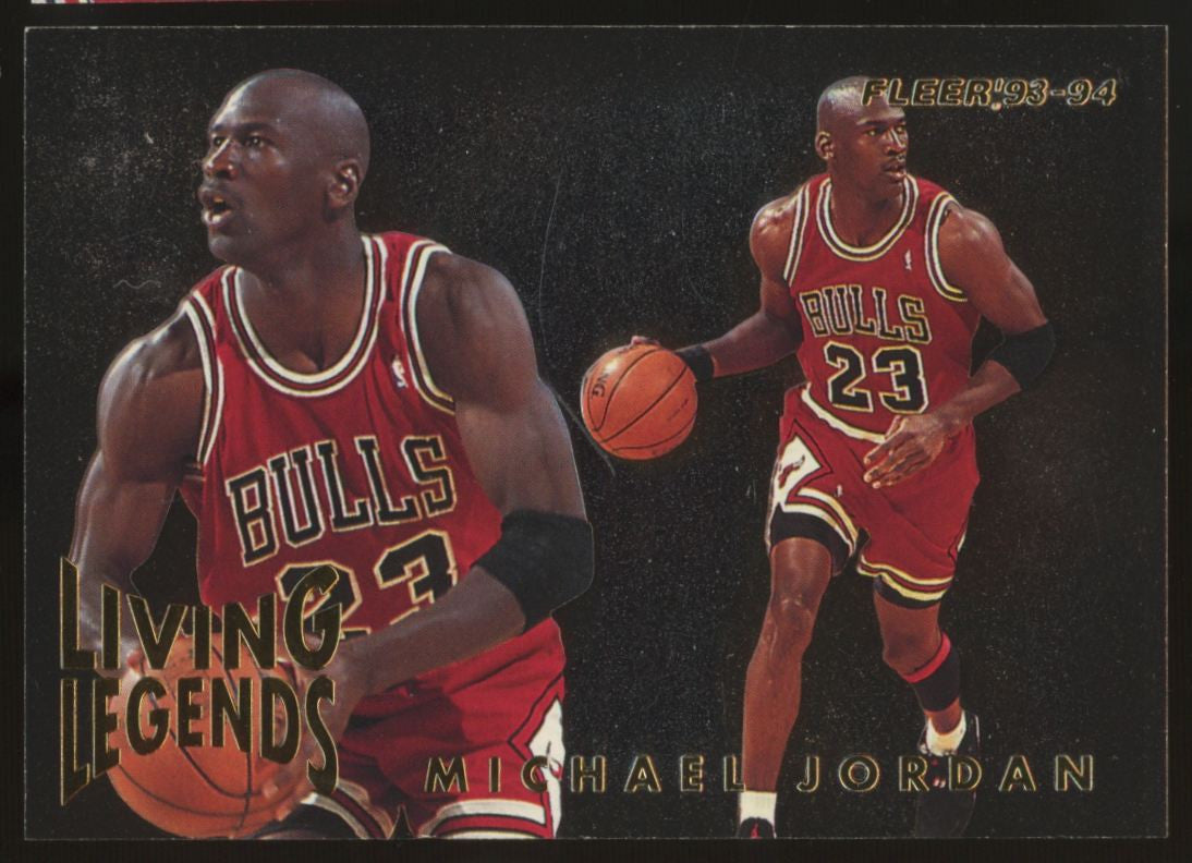 1993-94 Fleer Basketball Living Legends Insert Set (6) Jordan Barkley Bird Ewing